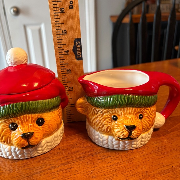 Vintage Ceramic Bear Sugar & Creamer, Excellent Condition - Picture 11 of 12